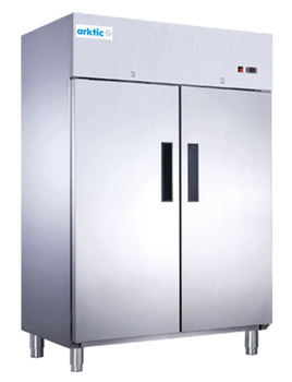 Armoire de congélation 2-portes GN 2/1, acier inoxydable, 1400 l, dégivrage automatique | ARKTIC 236703