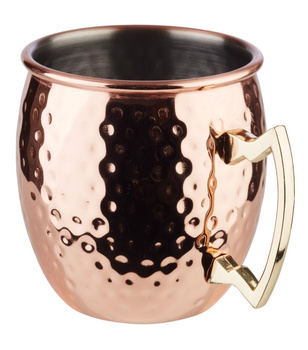 Tasse pour MOSCOW MULE, cuivre martelé, diamètre 9 cm, 500 ml | APS 93311