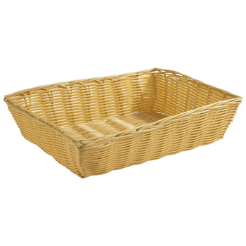 Corbeille à pain ou à fruits, BASIC, rectangulaire, beige clair, 30x22x7 cm | APS 30286