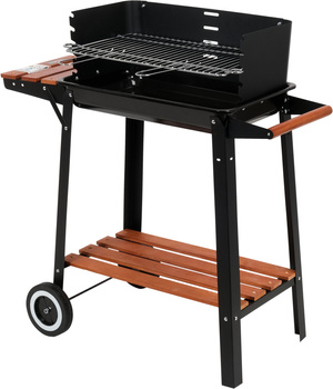 Barbecue au charbon avec étagère, grille 48x26,5 cm | LUND 99907