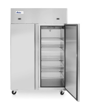 Armoire réfrigérée-congélateur 2-portes, acier inoxydable, 420+420 l | HENDI 233146