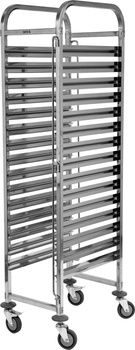Chariot pliable en acier inoxydable pour le transport de bacs GN 1/1 | YATO YG-09070