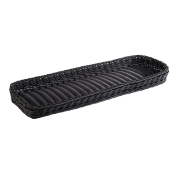 Panier en polypropylène PROFI LINE, rectangulaire, noir, 60x20x5 cm | APS 50913