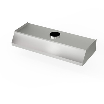Hotte murale trapézoïdale en acier inoxydable 300x90 cm | FORGAST