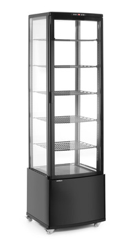 Vitrine réfrigérée 280 L, noire, LED, système de refroidissement dynamique | ARKTIC 233290