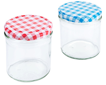Bocaux avec couvercle 350 ml, lot de 6 pièces, hauteur 10 cm, diamètre 7,5 cm | CONTACTO 2705/350