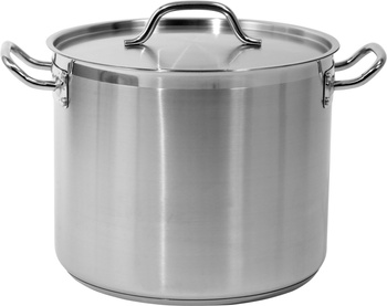 Marmite haute en acier inoxydable - capacité 20,9 l avec couvercle | YATO YG-00005