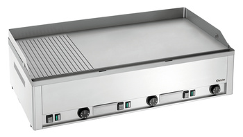 Plaque de cuisson électrique 1/3 rainurée GDP 980E-GR | Bartscher A370139
