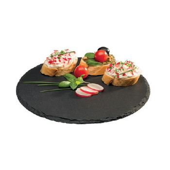 Assiette de présentation en ardoise ronde SLATE Ø 33 cm | APS 998