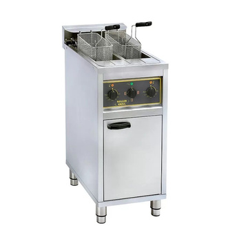 Friteuse électrique à 2 cuves sur support, 2x10 L, 12 kW, 400 V | ROLLER GRILL RFE 20 C
