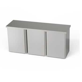 Armoire murale en acier inoxydable à 3 portes 130x40x60 cm | FORGAST