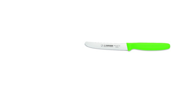 Couteau universel à bord ondulé - 11 cm, vert clair | GIESSER MESSER 8365 wsp 11 hgr