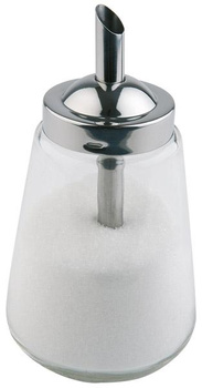 Sucrier en verre avec distributeur, 8.5x14.8 cm | APS 766