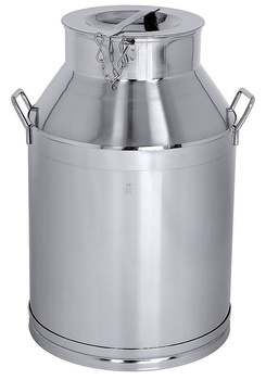 Bidon avec couvercle 30 l, acier inoxydable, diamètre 32 cm | CONTACTO 3010/030
