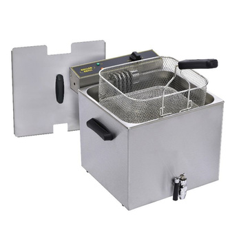 Friteuse électrique avec robinet, 12 l, 6,4 kW | ROLLER GRILL MF120R