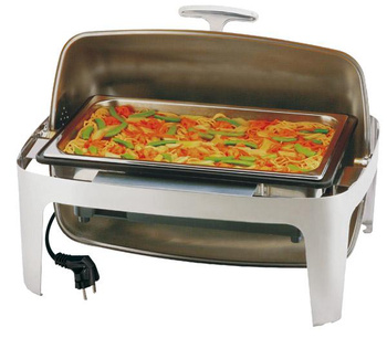 Chauffe-plat de table, électrique avec couvercle Roll-top ELITE, 230 V, GN 1/1, 14 l | APS 12360