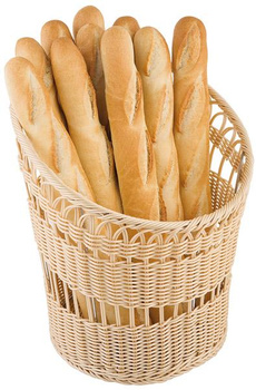 Panier en polypropylène ECONOMIC, rond, beige clair, 32x34,6x41,5 cm | APS 40198