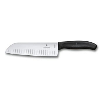 Couteau Santoku Swiss Classic noir lg. lame 17 cm | VICTORINOX 6.8523.17B