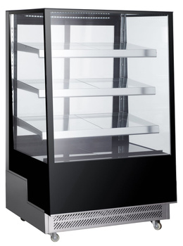 Vitrine réfrigérée à 3 étagères, 500 l, LED, noire, refroidissement dynamique | ARKTIC 233443