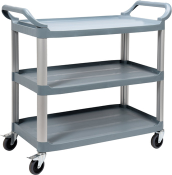 Chariot de service en plastique à 3 étagères pliable | YATO YG-09100