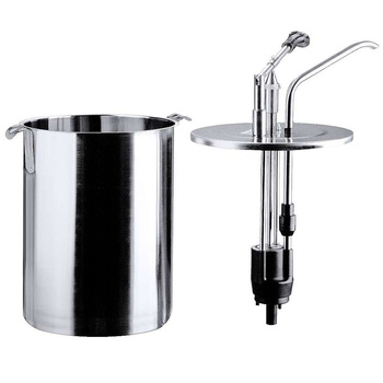 Distributeur avec pompe en acier inoxydable, 6 l, argenté | CONTACTO 3050/006
