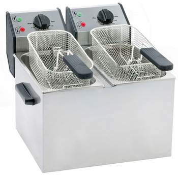 Friteuse électrique à 2 cuves, 2x5 L, 2x3,2 kW | ROLLER GRILL FD50D