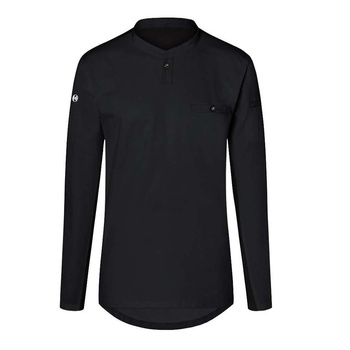 Chemise de cuisine Performance manches longues noire | KARLOWSKY TM 6-1