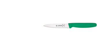 Couteau à éplucher à bord ondulé - 10 cm, vert | GIESSER MESSER 8315 wsp 10 gr
