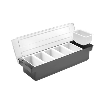 Récipient de bar pour garnitures de cocktails, 6 inserts | BAR UP 552032