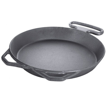 Poêle de restauration en fonte avec poignées, 80 cm | CONTACTO 5091/800