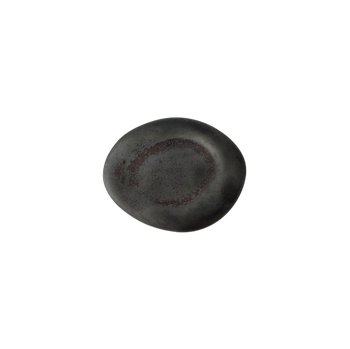 Assiette plate avec bord Galet hématite 19 x 16 cm | KERA CERAMIKA 19.1/C.HEM