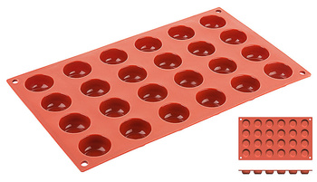 Moule en silicone pour amaretti, 24 cavités 30x17,5 cm | CONTACTO 6643/034