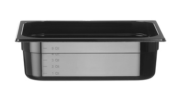 Bac GN 1/2 prof. 10 cm en polycarbonate noir | HENDI 862421