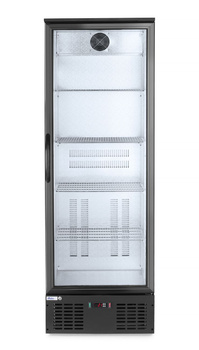 Réfrigérateur de bar pour boissons 293 l, aluminium, tôle noire, 2-10°C | ARKTIC 233924