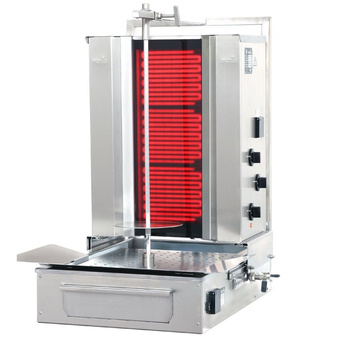 Gyros (kebab) électrique jusqu'à 40 kg, 3 zones de chauffage, 5,7 kW | POTIS F CE3