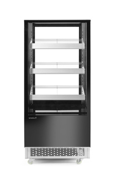 Vitrine réfrigérée à 3 étagères, 300 l, en acier inoxydable, LED | ARKTIC 233306