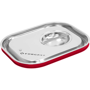 Couvercle avec joint pour GN 1/4 en acier inoxydable | FORGAST FG04114V1