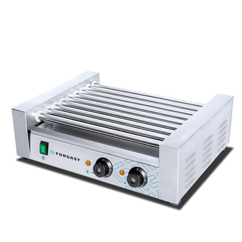Grill à rouleaux pour saucisses, 11 rouleaux, 1,65 kW, 230 V, sans vitre | FORGAST FG09611