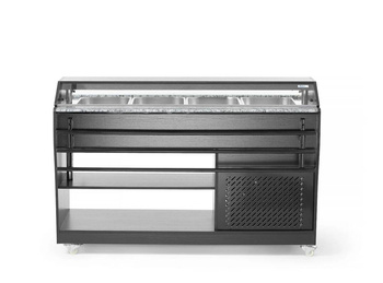 Vitrine buffet réfrigérée à salades, 149x76,5x137 cm, 4 x GN 1/1, 230 V | ARKTIC 274057