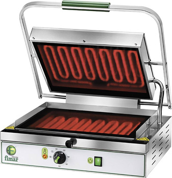 Gril de contact panini avec plaques lisses en céramique, 40x30 cm, 2 kW, 230 V | FIMAR PV40LL