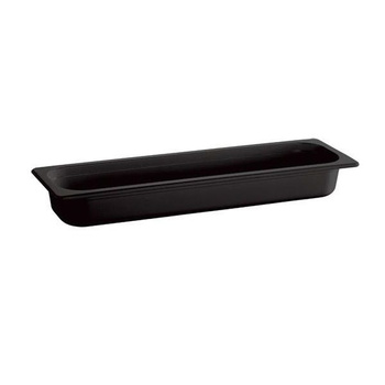Bac GN 2/4 prof. 10 cm en mélamine noir | APS 84308