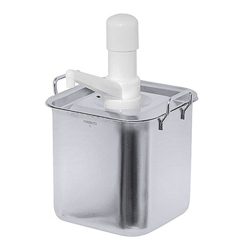 Distributeur avec pompe pour sauces froides, 3,5 l, argent | CONTACTO 237/035