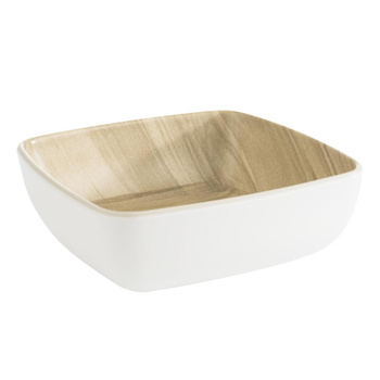Bol FRIDA, mélamine, blanc - beige, 12,5x12,5x4,5 cm, 370 ml | APS 84936