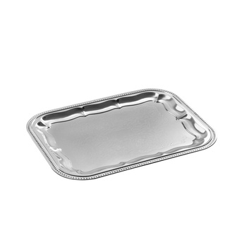 Plateau de banquet avec motif, acier inoxydable, 41,5x31x1,5 cm | APS 392