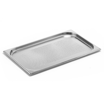 Bac GN 1/1 2 cm perforé en acier inoxydable | FORGAST FG04702V1