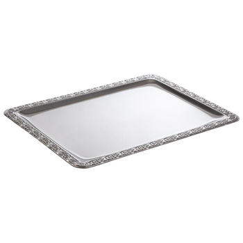 Plateau SCHÖNER ESSEN, en acier inoxydable, 42x31x1.5 cm | APS 382