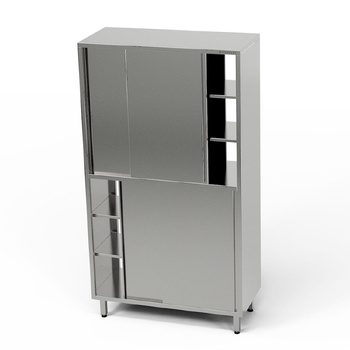 Armoire traversante en acier inoxydable divisée 110x70x200 cm | FORGAST