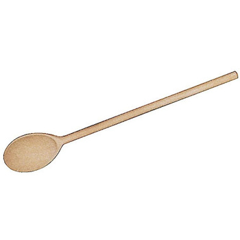 Cuillère en bois ovale pour poêles en téflon, longueur 35 cm | CONTACTO 832/035