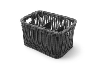 Panier à couverts noir 26x18 cm | HENDI 426074