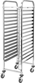 Chariot pliable en acier inoxydable pour le transport de plaques 60x40 cm | YATO YG-09072